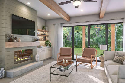 Modern Farmhouse House Plan #009-00446 Additional Photo