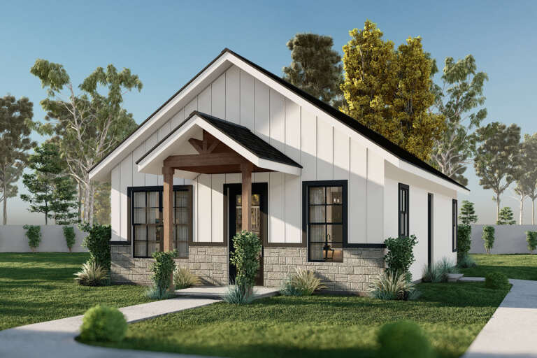 House Plan House Plan #33189 Angled Front Elevation