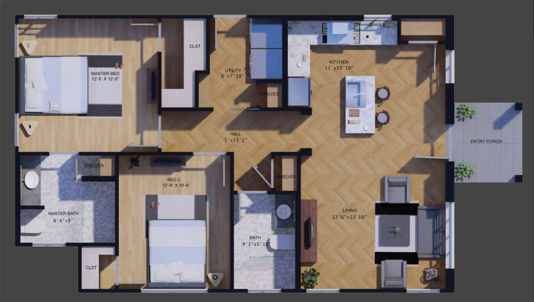 House Plan House Plan #33189 Drawing 1