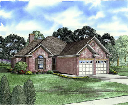 3 Bed, 2 Bath, 1601 Square Foot House Plan - #110-00155