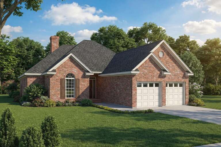 House Plan House Plan #3319 Angled Front Elevation