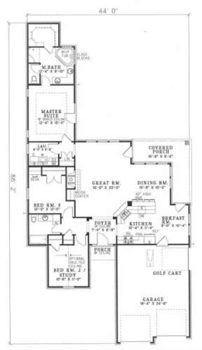 Floorplan 1 for House Plan #110-00155