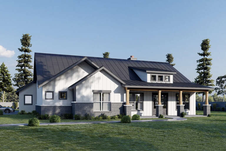 House Plan House Plan #33190 Angled Front Elevation