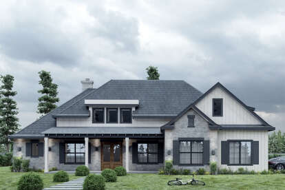 Modern Transitional House Plan #8314-00004 Elevation Photo