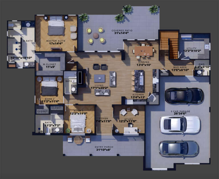 House Plan House Plan #33191 Drawing 1