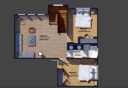 Optional Second Floor for House Plan #8314-00004