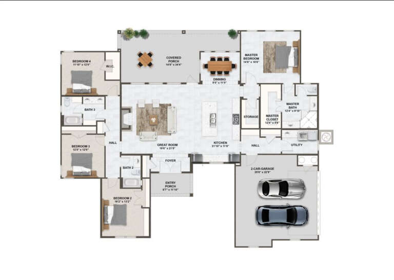House Plan House Plan #33192 Drawing 1