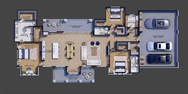 House Plan House Plan #33194 Drawing 1