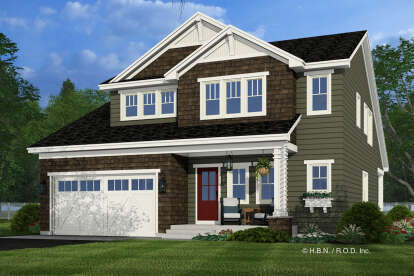 Craftsman House Plan #098-00589 Elevation Photo