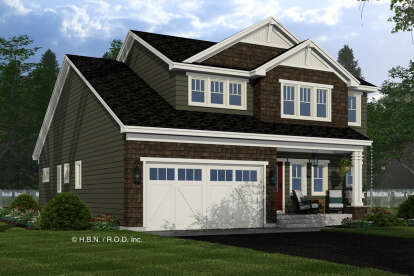 Craftsman House Plan #098-00589 Elevation Photo