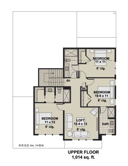 Second Floor for House Plan #098-00589