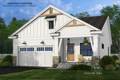 Modern Farmhouse House Plan #098-00591 Elevation Photo