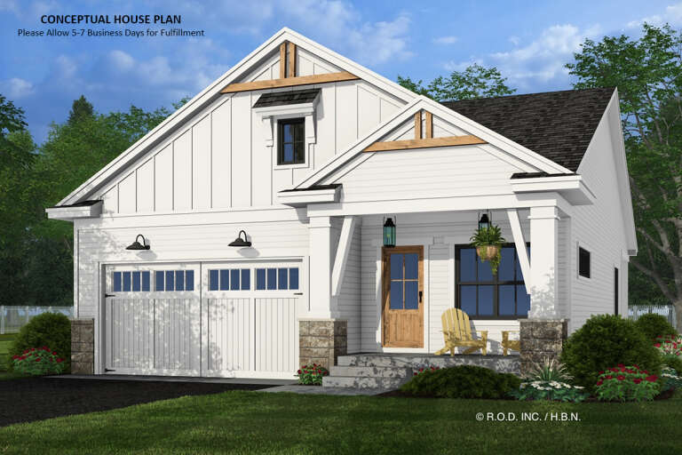 House Plan House Plan #33197 Angled Front Elevation