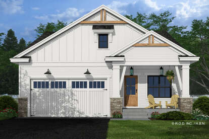 Modern Farmhouse House Plan #098-00591 Elevation Photo