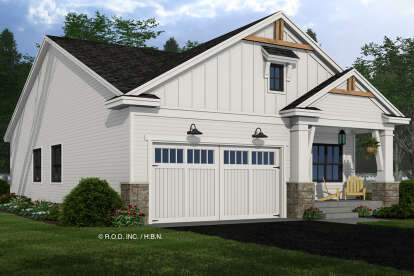 Modern Farmhouse House Plan #098-00591 Elevation Photo
