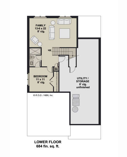 Basement for House Plan #098-00591