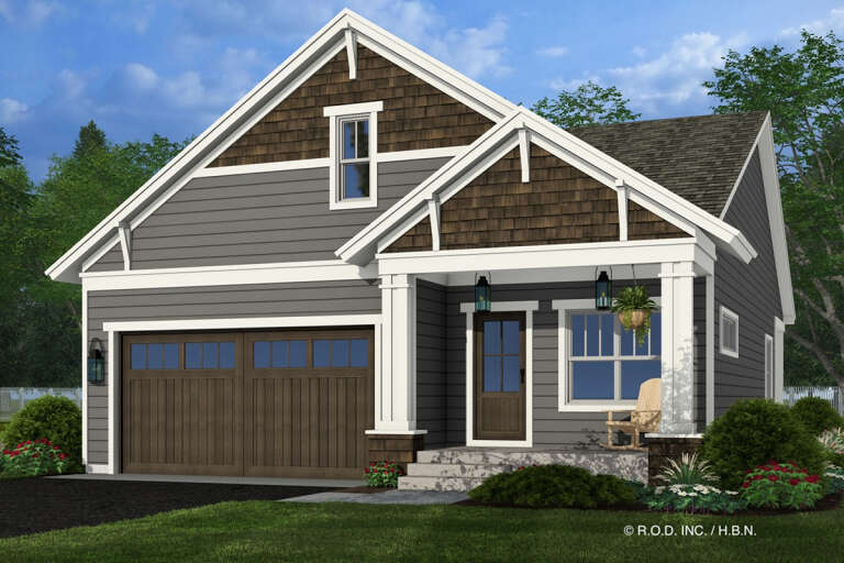 House Plan House Plan #33198 Angled Front Elevation