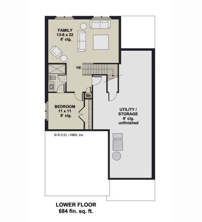Basement for House Plan #098-00592