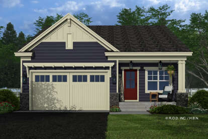 Craftsman House Plan #098-00593 Elevation Photo