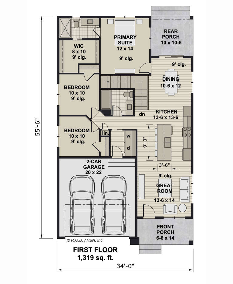 House Plan House Plan #33200 Drawing 1