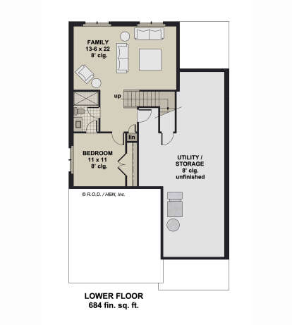 Basement for House Plan #098-00594