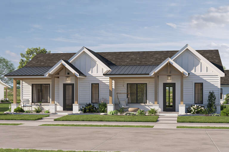 House Plan House Plan #33201 Angled Front Elevation