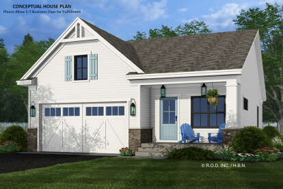 Modern Farmhouse House Plan #098-00595 Elevation Photo