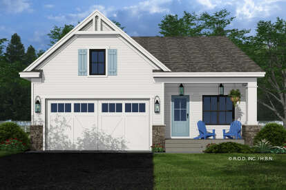 Modern Farmhouse House Plan #098-00595 Elevation Photo