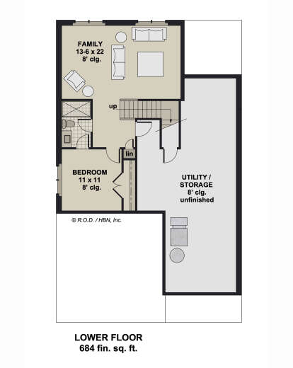 Basement for House Plan #098-00595