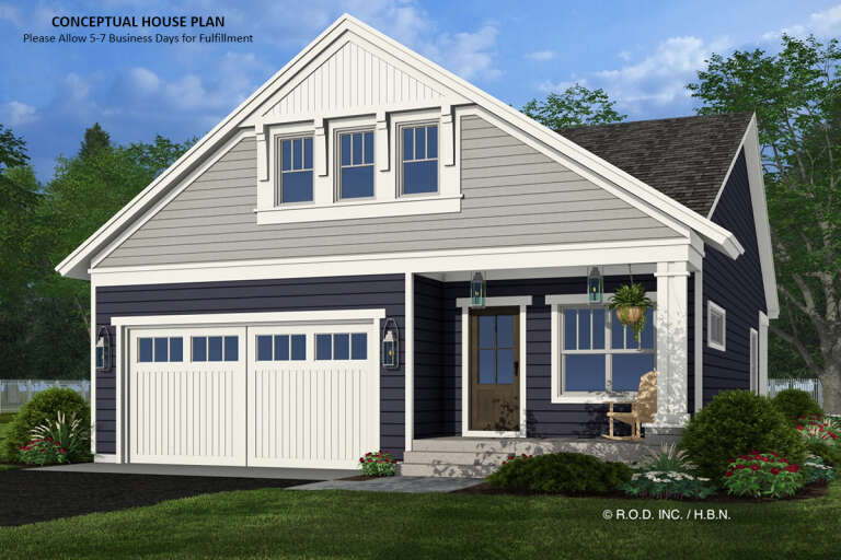 House Plan House Plan #33203 Angled Front Elevation