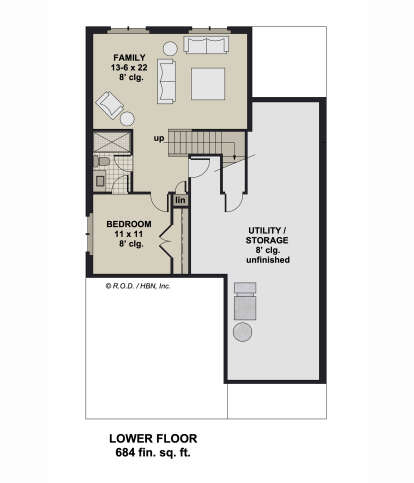 Basement for House Plan #098-00596