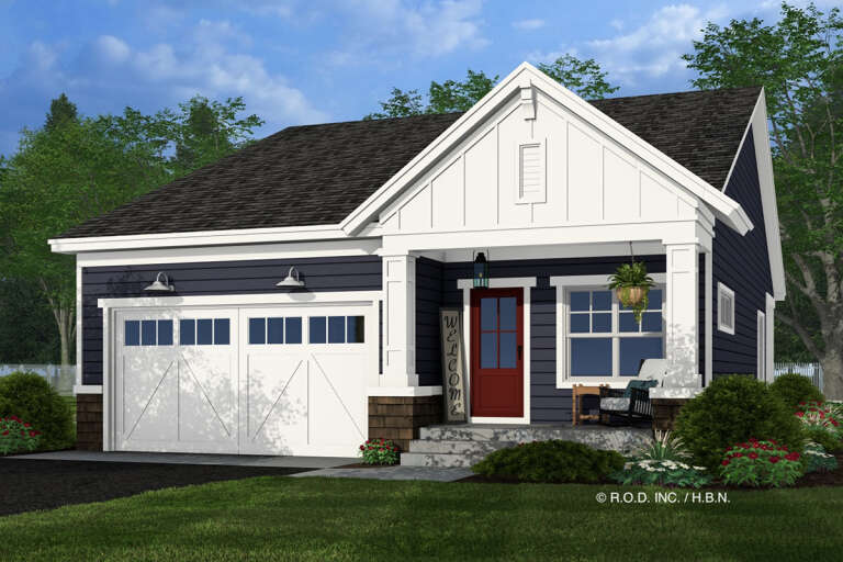 House Plan House Plan #33204 Angled Front Elevation