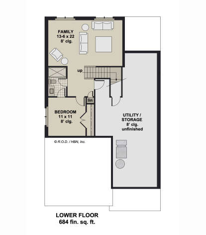 Basement for House Plan #098-00597