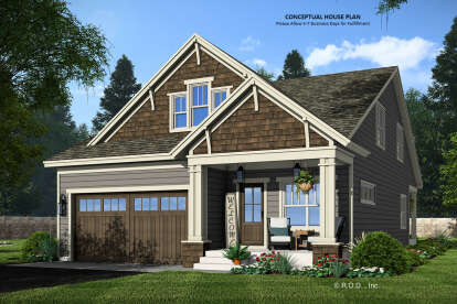 Craftsman House Plan #098-00598 Elevation Photo