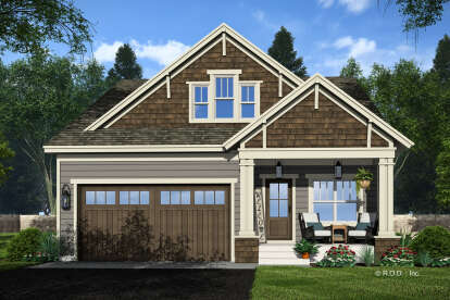 Craftsman House Plan #098-00598 Elevation Photo
