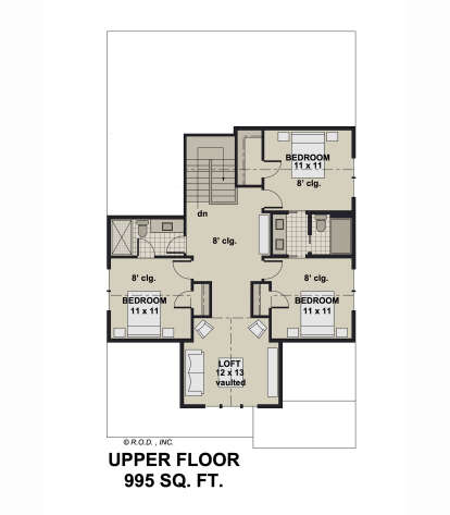 Second Floor for House Plan #098-00598