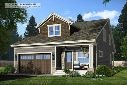 Craftsman House Plan #098-00599 Elevation Photo