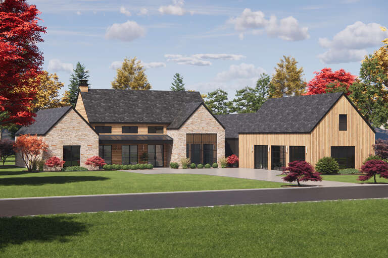 House Plan House Plan #33211 Angled Front Elevation