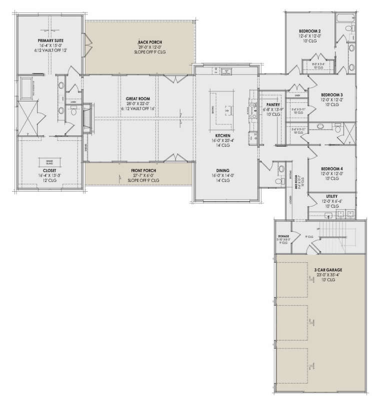 House Plan House Plan #33211 Drawing 1