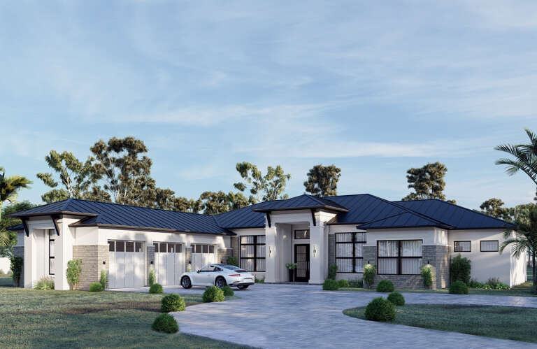House Plan House Plan #33212 Angled Front Elevation