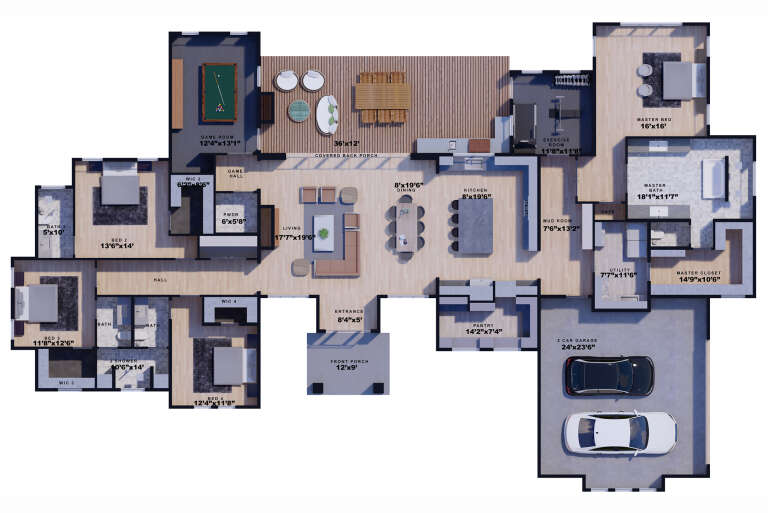 House Plan House Plan #33214 Drawing 1