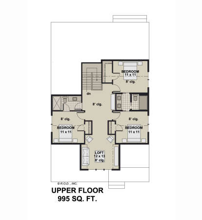 Second Floor for House Plan #098-00600