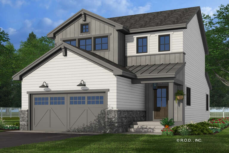 House Plan House Plan #33219 Angled Front Elevation