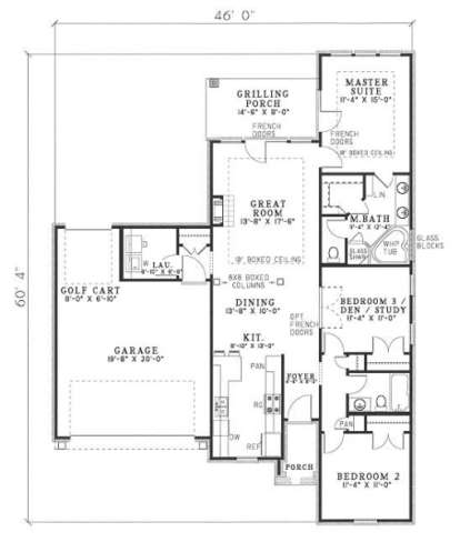 Floorplan 1 for House Plan #110-00158