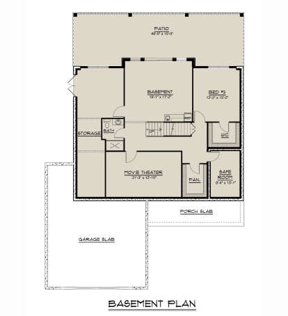 Basement for House Plan #5032-00351