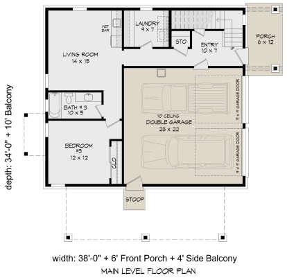 First Floor for House Plan #940-01298