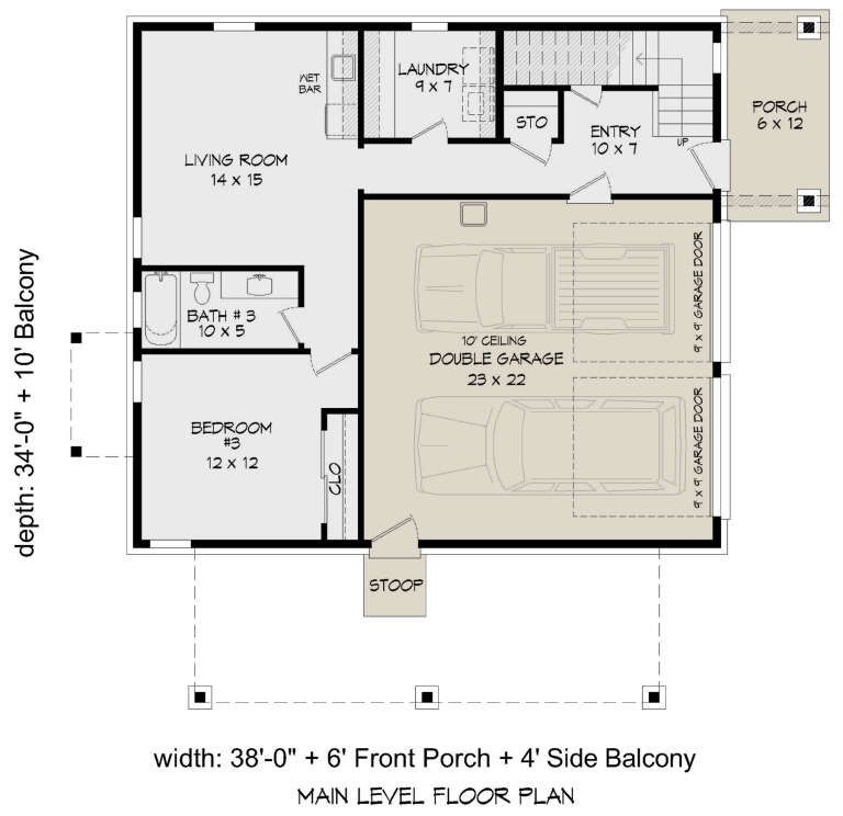 House Plan House Plan #33222 Drawing 1