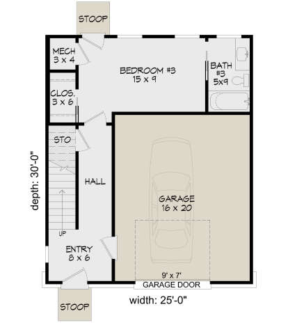 First Floor for House Plan #940-01299