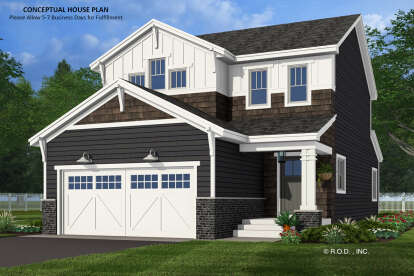 Craftsman House Plan #098-00602 Elevation Photo