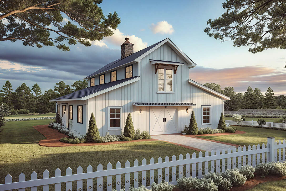 Barn Development Elevations Barn Plan - 741 Square Feet, 1 Bedroom, 1 Bathroom | Floor Plan #348 ...